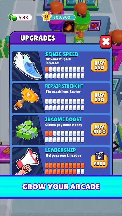 Tangkapan skrin Arcade Empire