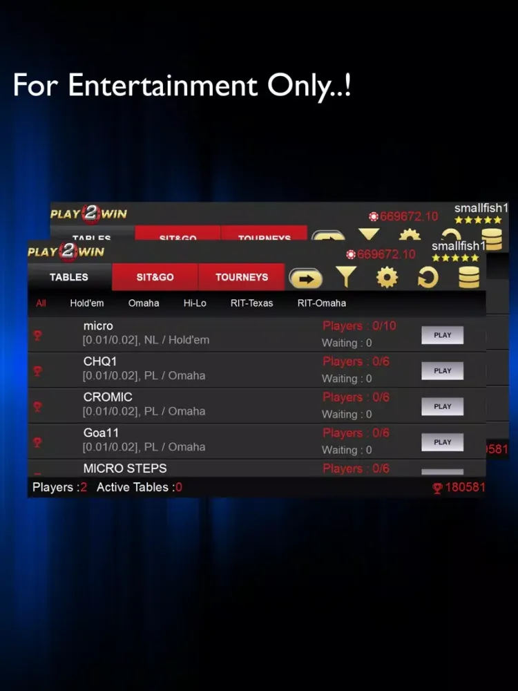 Play2Win iPad  Ekran Görüntüleri
