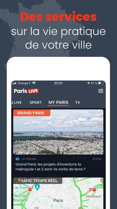 Paris Live : Actu & Sport स्क्रीनशॉट