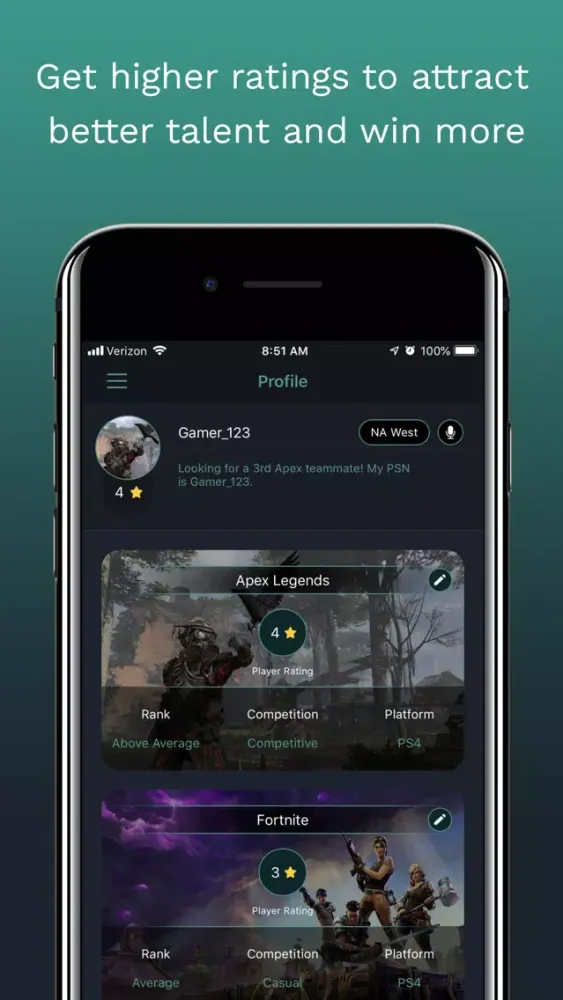 Ảnh chụp màn hình của Team Up - LFG for Gamers