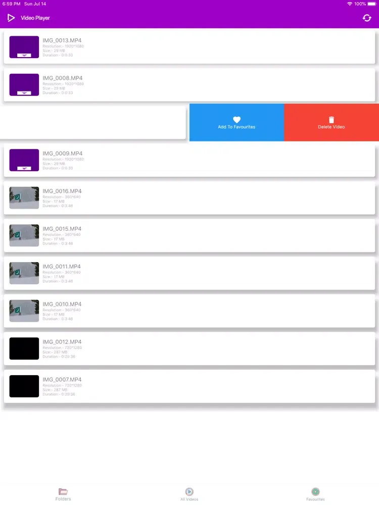 ภาพหน้าจอของ Video Player 4k iPad 