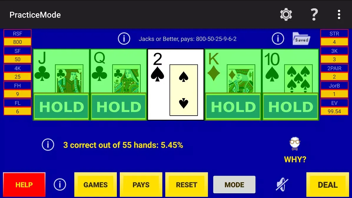 Tangkapan layar Play Perfect Video Poker Lite