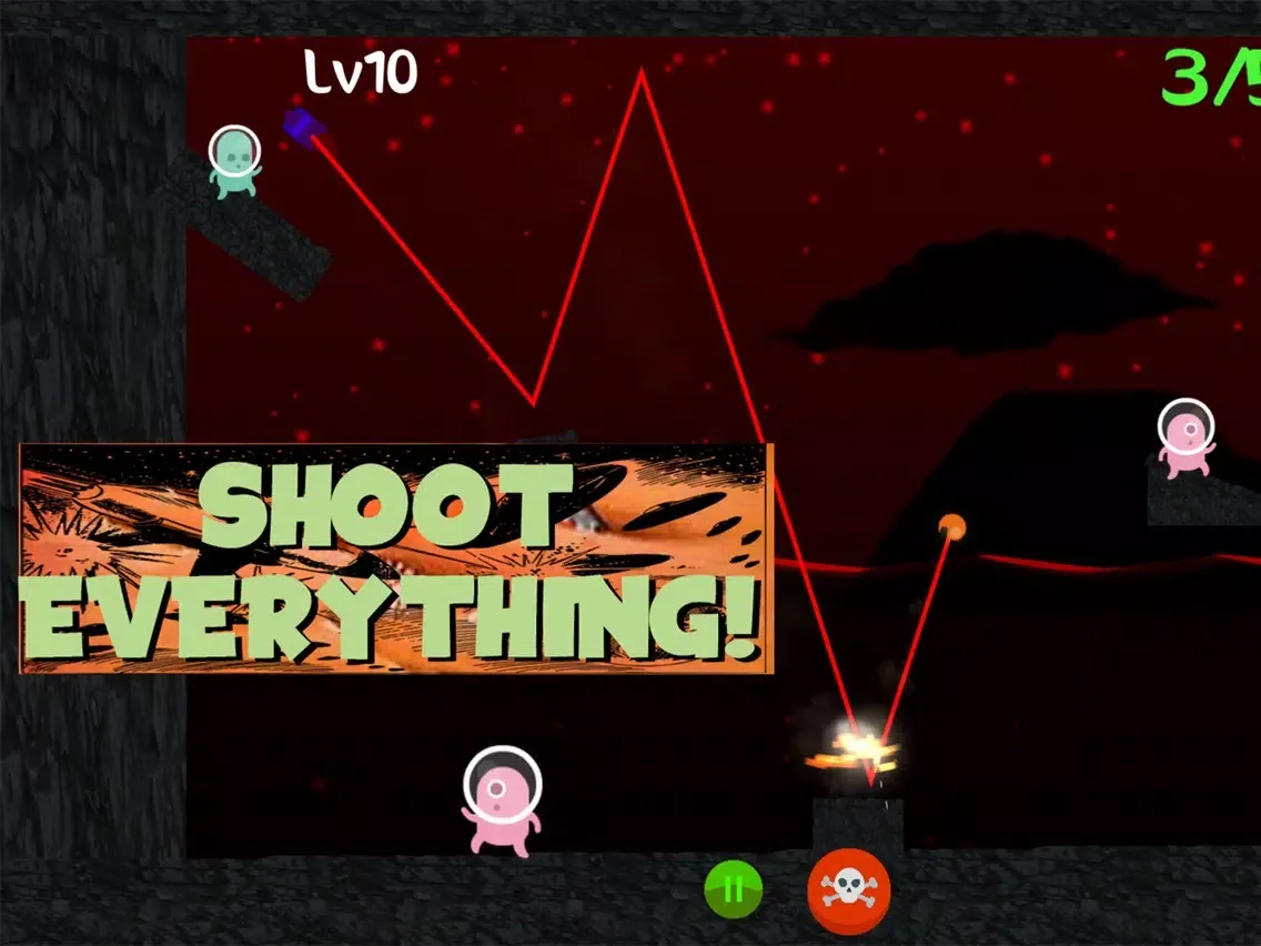 Screenshot di Shoot Everything! - Alien Raygun Laser Golf! iPad 
