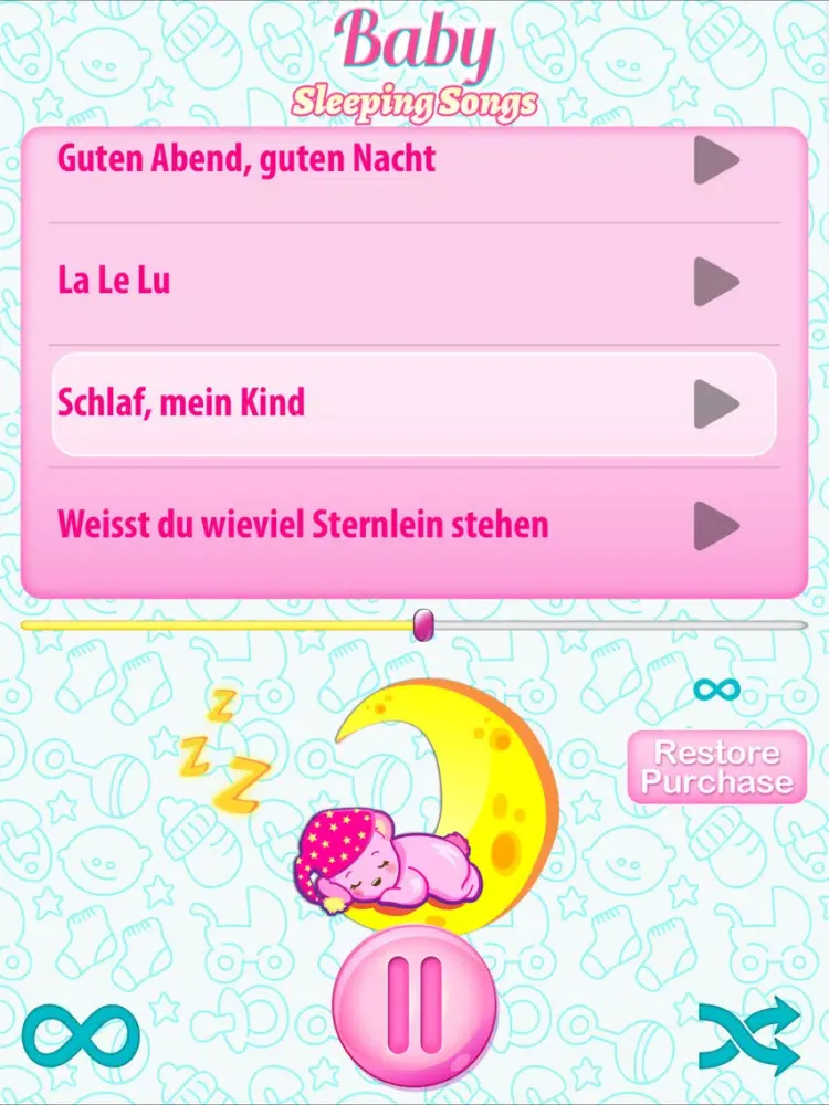 Ảnh chụp màn hình của Baby Sleeping Songs Free Relax Sounds & Lullabies iPad 