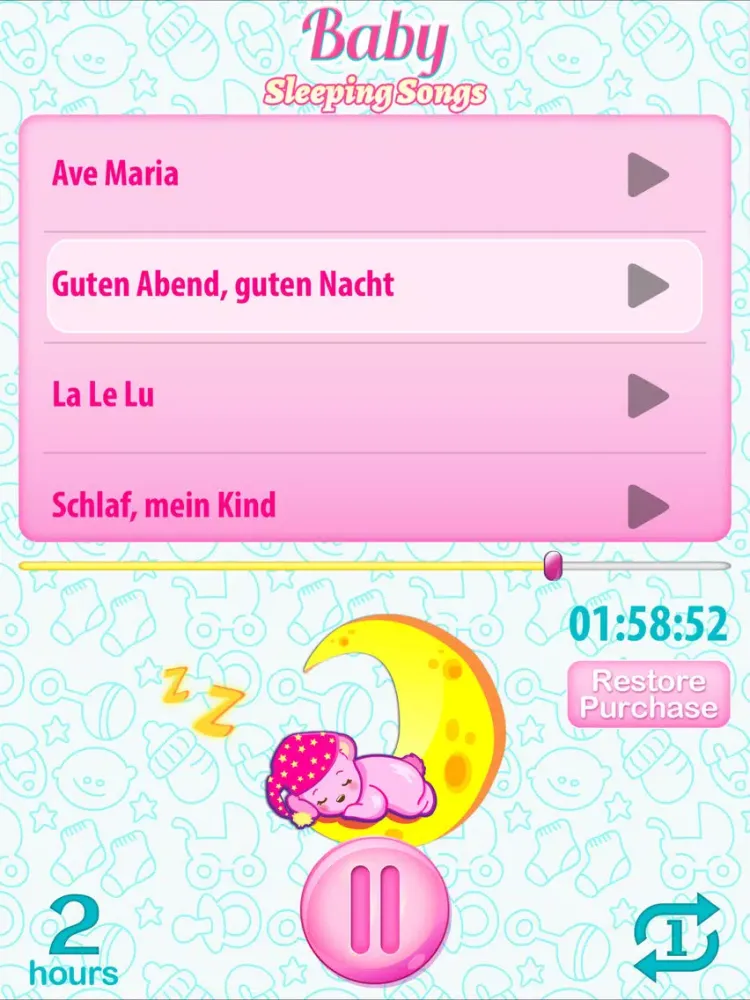 Ảnh chụp màn hình của Baby Sleeping Songs Free Relax Sounds & Lullabies iPad 
