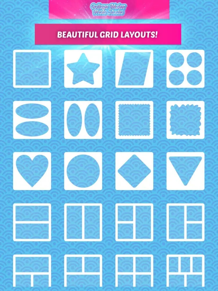 Screenshot di Collage Maker Photo Studio with Grid Layouts - Add cool Filters and Retouch Pics iPad 