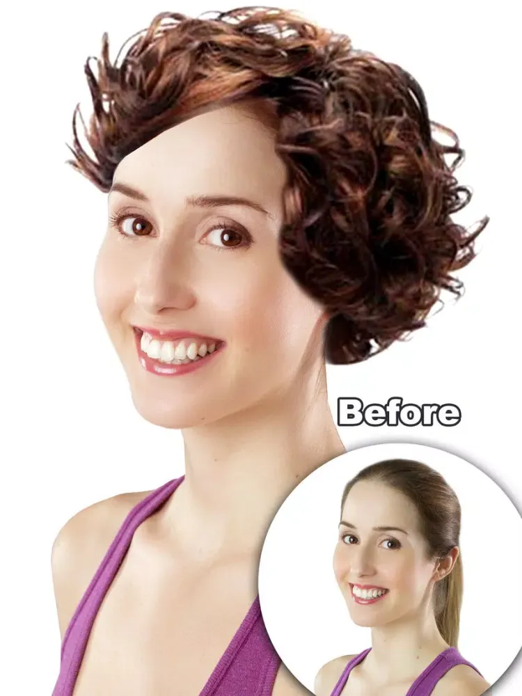 Curly Hair Styles Trendy New Look for Girls Booth iPad  स्क्रीनशॉट