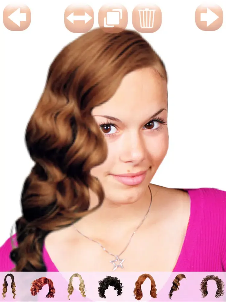 Curly Hair Styles Trendy New Look for Girls Booth iPad  स्क्रीनशॉट