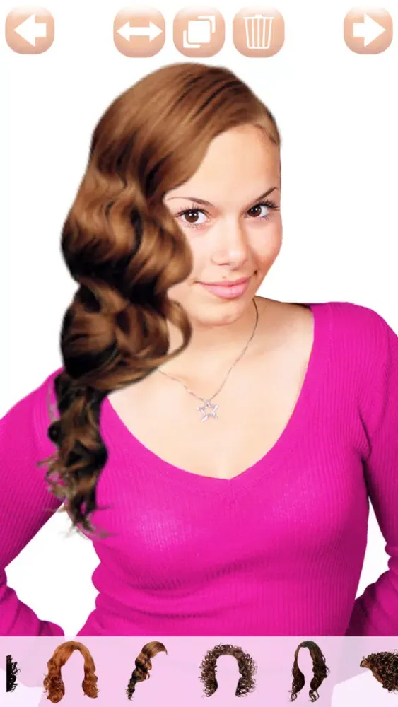 Curly Hair Styles Trendy New Look for Girls Booth स्क्रीनशॉट