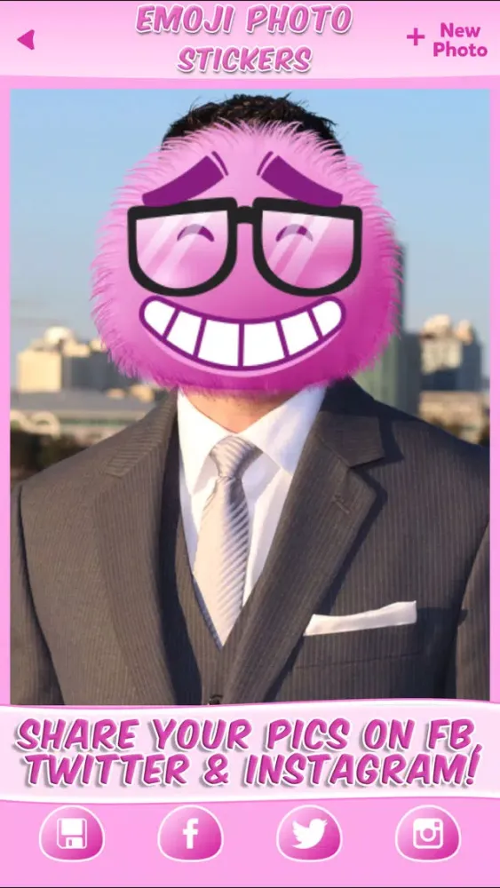 Emoji Stickers Photo: Cute Sticker & Pink Emoticon स्क्रीनशॉट