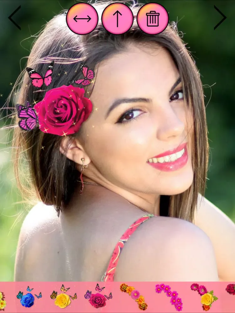 Tangkapan layar Flower Crown Beauty Photo Editor Wedding Hairstyle iPad 