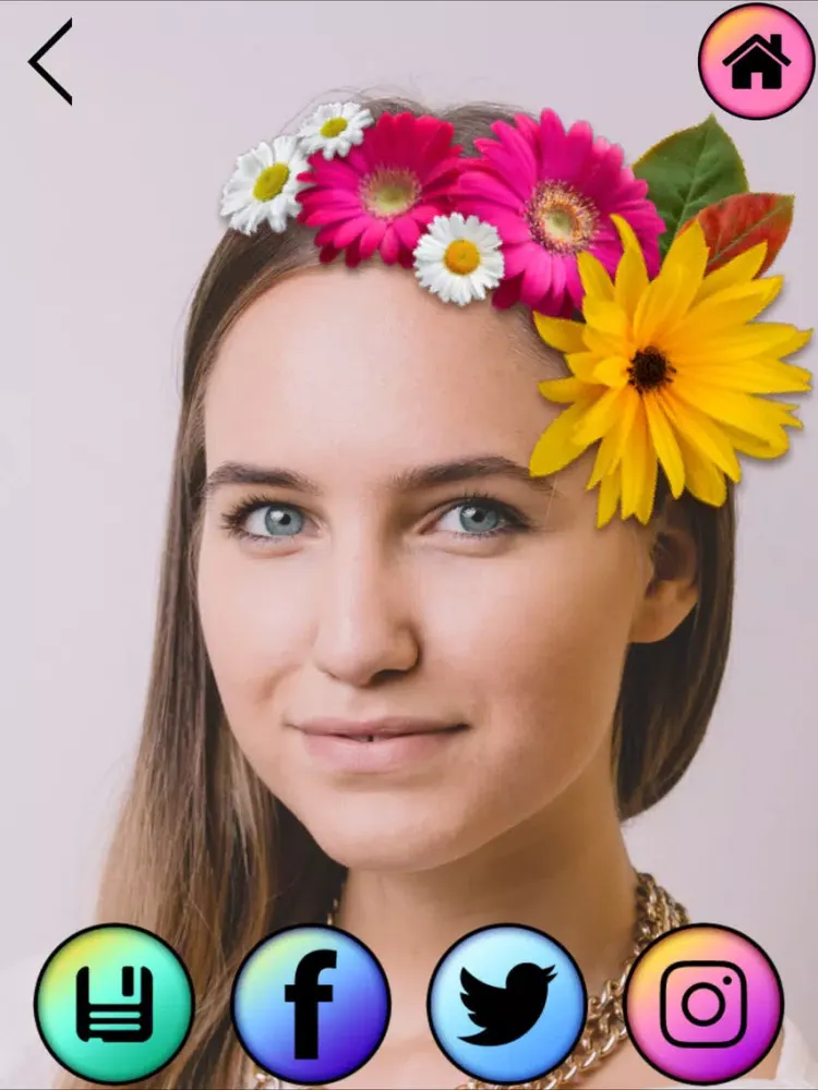 Tangkapan layar Flower Crown Beauty Photo Editor Wedding Hairstyle iPad 