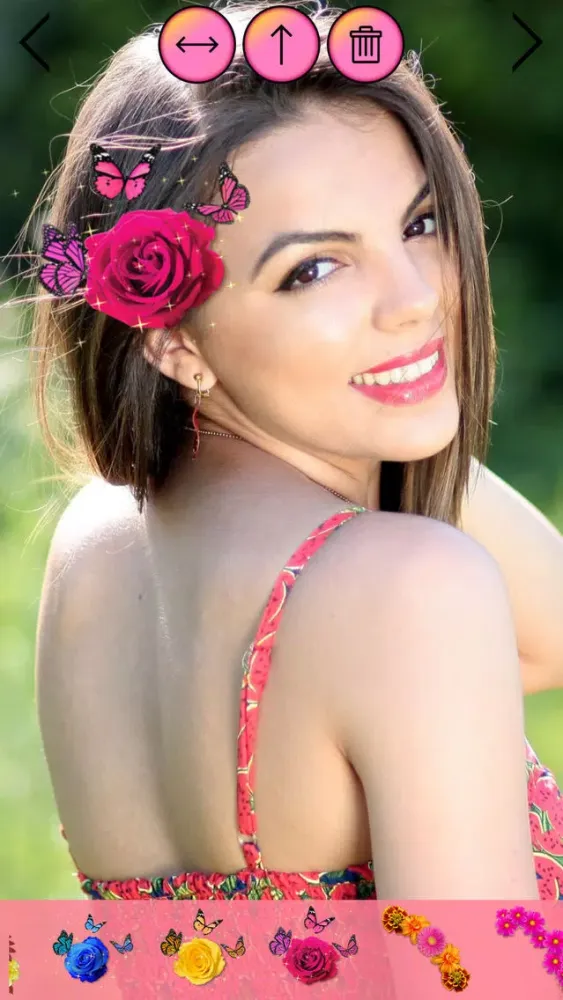 Tangkapan layar Flower Crown Beauty Photo Editor Wedding Hairstyle