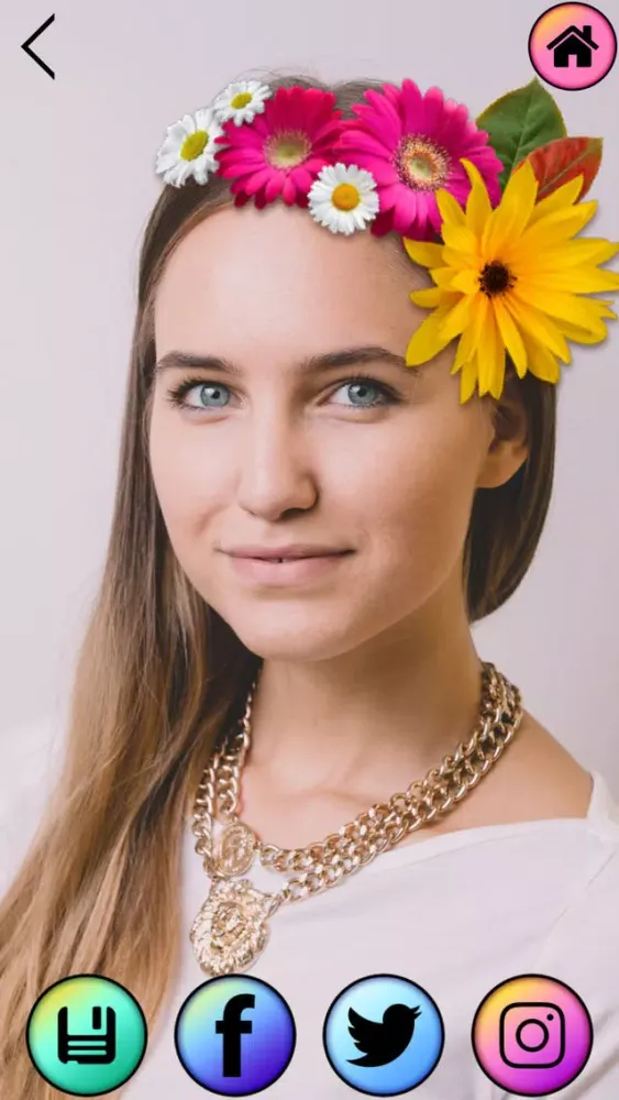 Tangkapan layar Flower Crown Beauty Photo Editor Wedding Hairstyle