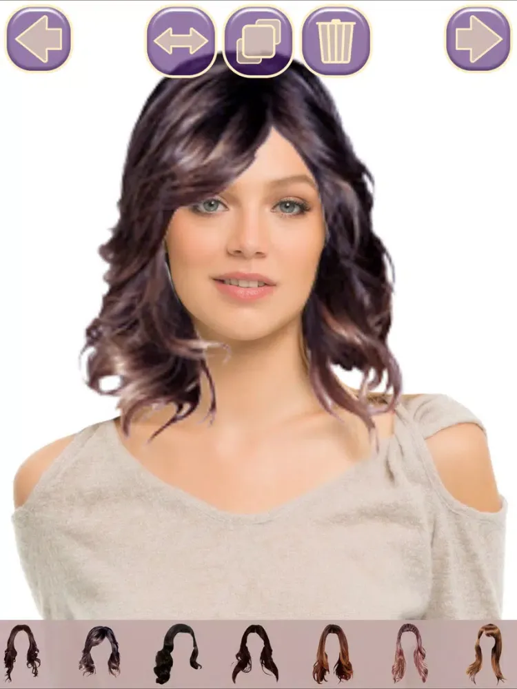 Captures d'écran de Long Hair Styles Recolor Changer Wig Effects Salon iPad 