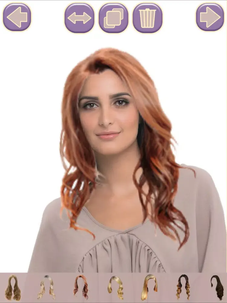 Captures d'écran de Long Hair Styles Recolor Changer Wig Effects Salon iPad 