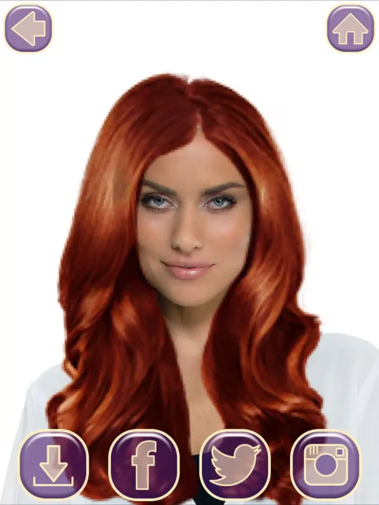 Captures d'écran de Long Hair Styles Recolor Changer Wig Effects Salon iPad 
