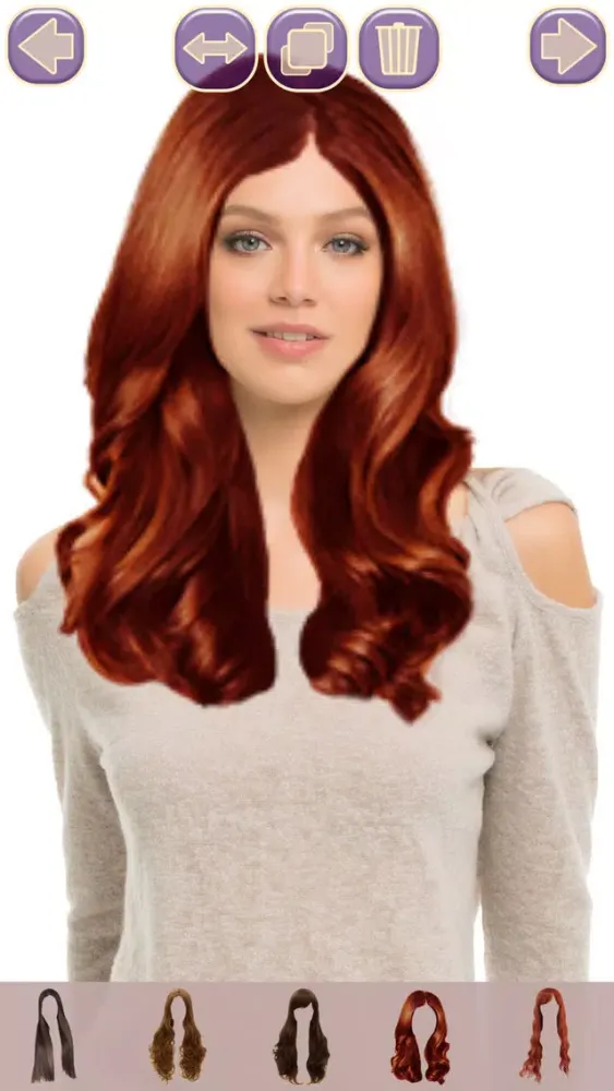 Captures d'écran de Long Hair Styles Recolor Changer Wig Effects Salon