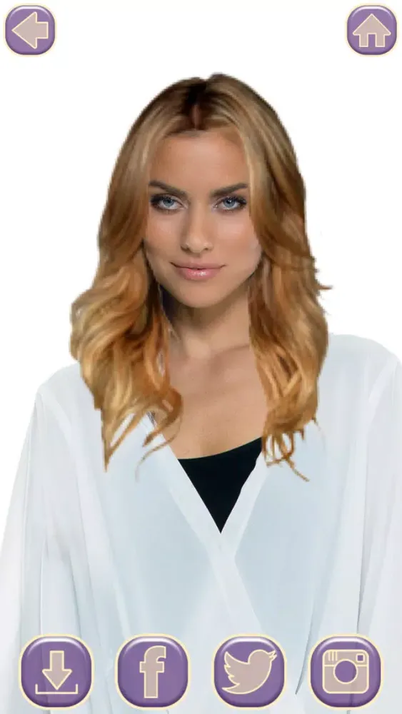 Captures d'écran de Long Hair Styles Recolor Changer Wig Effects Salon