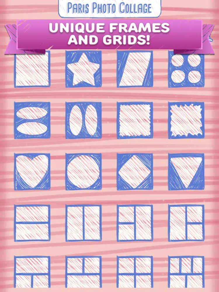 Paris Photo Collage Maker with Cute Frames iPad  Screenshots
