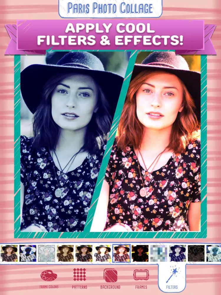 Paris Photo Collage Maker with Cute Frames iPad  Screenshots