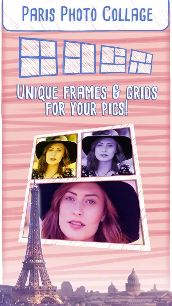 Paris Photo Collage Maker with Cute Frames Screenshots