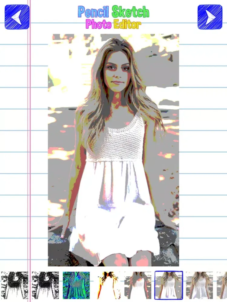 Ảnh chụp màn hình của Pencil Sketch Photo Editor: Paint Beautiful Retro Picture.s like an Artist iPad 
