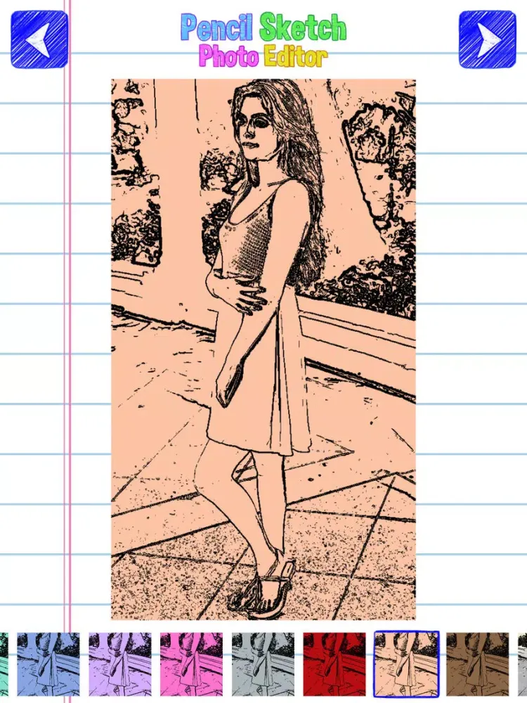 Ảnh chụp màn hình của Pencil Sketch Photo Editor: Paint Beautiful Retro Picture.s like an Artist iPad 