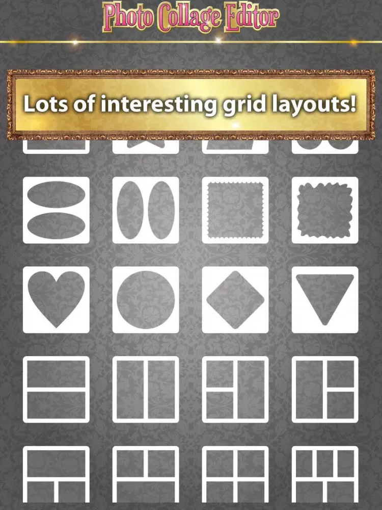 تصاویر Photo Collage Editor - Retouch & Stitch Pics in Girly Grid Layouts with Borders iPad 