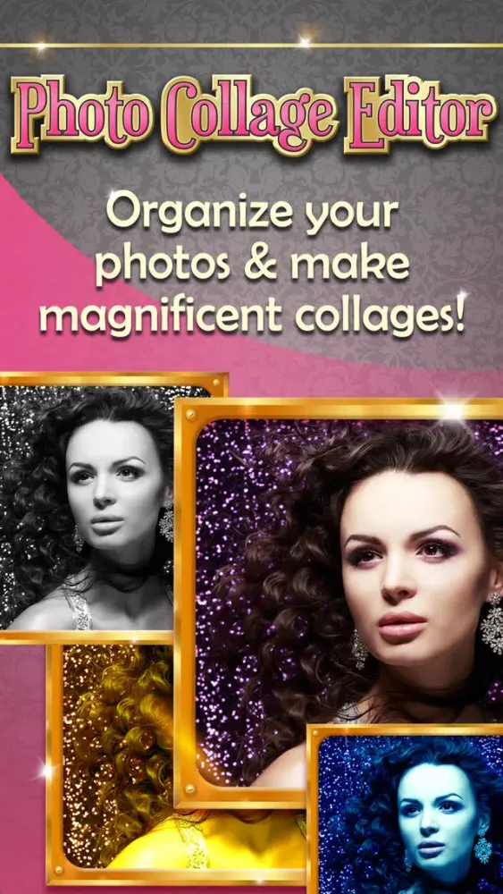 تصاویر Photo Collage Editor - Retouch & Stitch Pics in Girly Grid Layouts with Borders