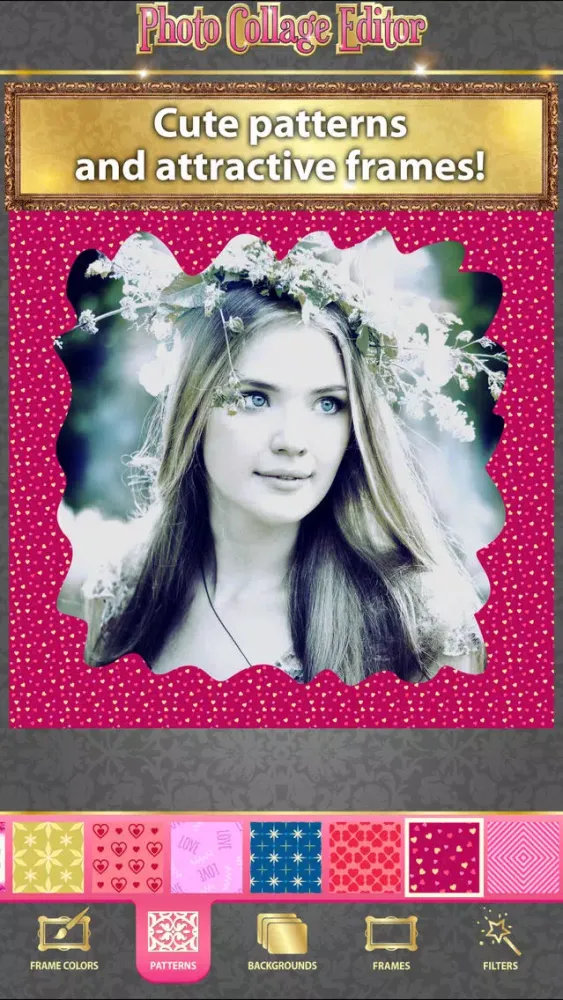 تصاویر Photo Collage Editor - Retouch & Stitch Pics in Girly Grid Layouts with Borders