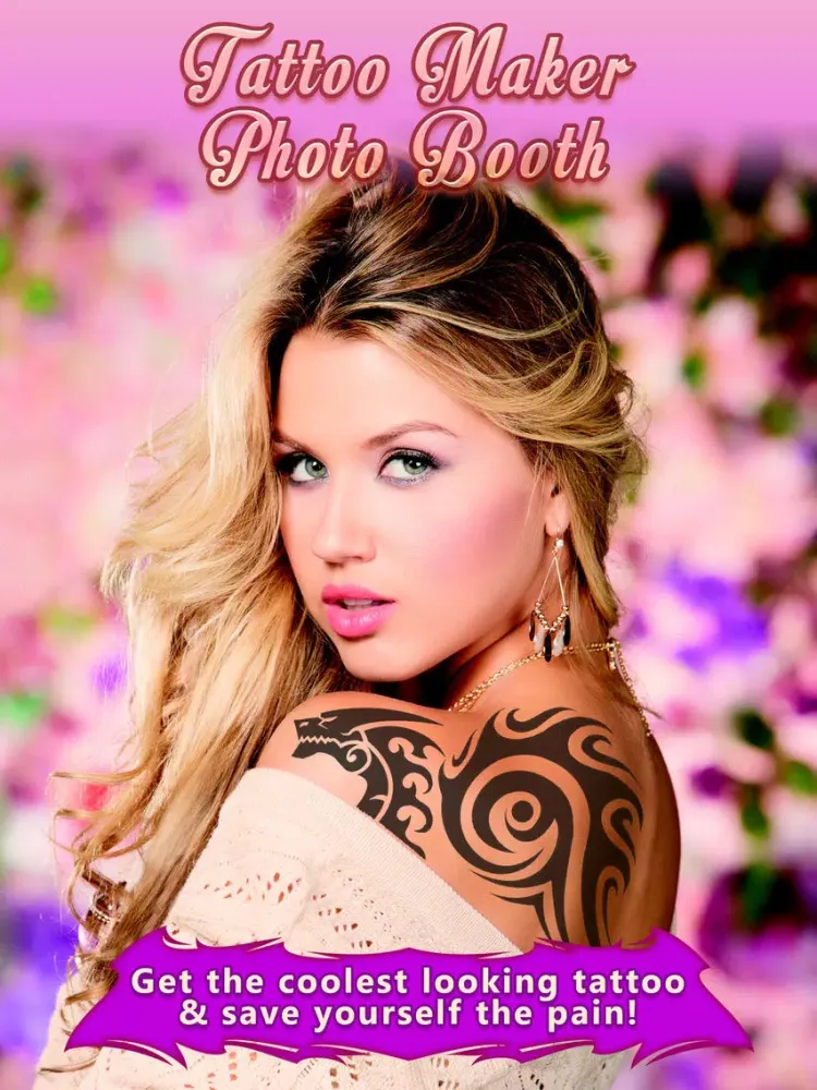 Tangkapan layar Tattoo Maker Photo Booth - A Catalog with awesome Fake Ink Designs iPad 