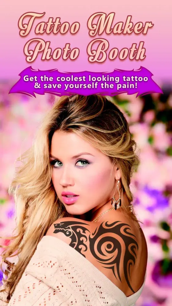 Tangkapan layar Tattoo Maker Photo Booth - A Catalog with awesome Fake Ink Designs