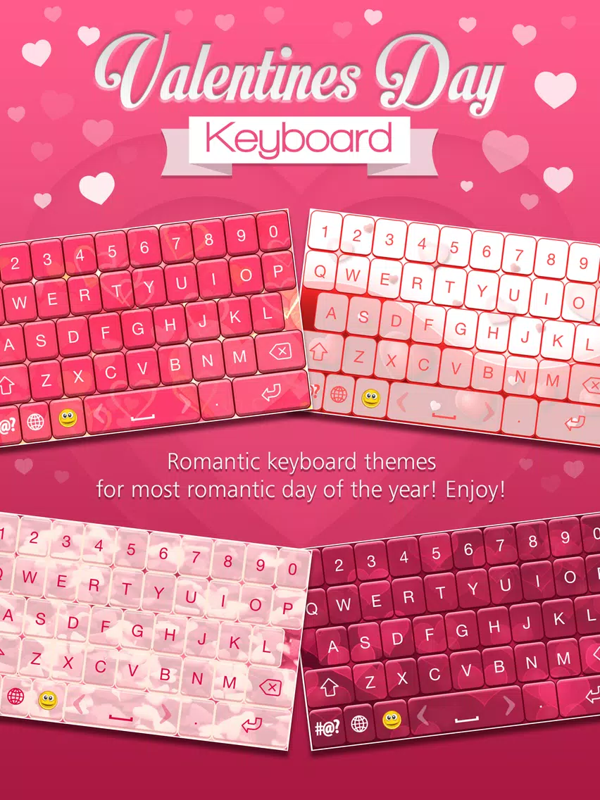 Valentine's Day Keyboard Theme iPad  Screenshots