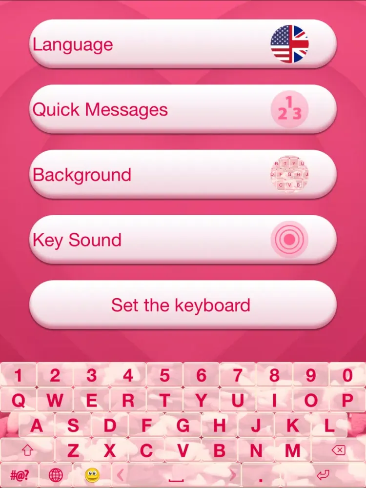 ภาพหน้าจอของ Valentine's Day Keyboard Theme iPad 