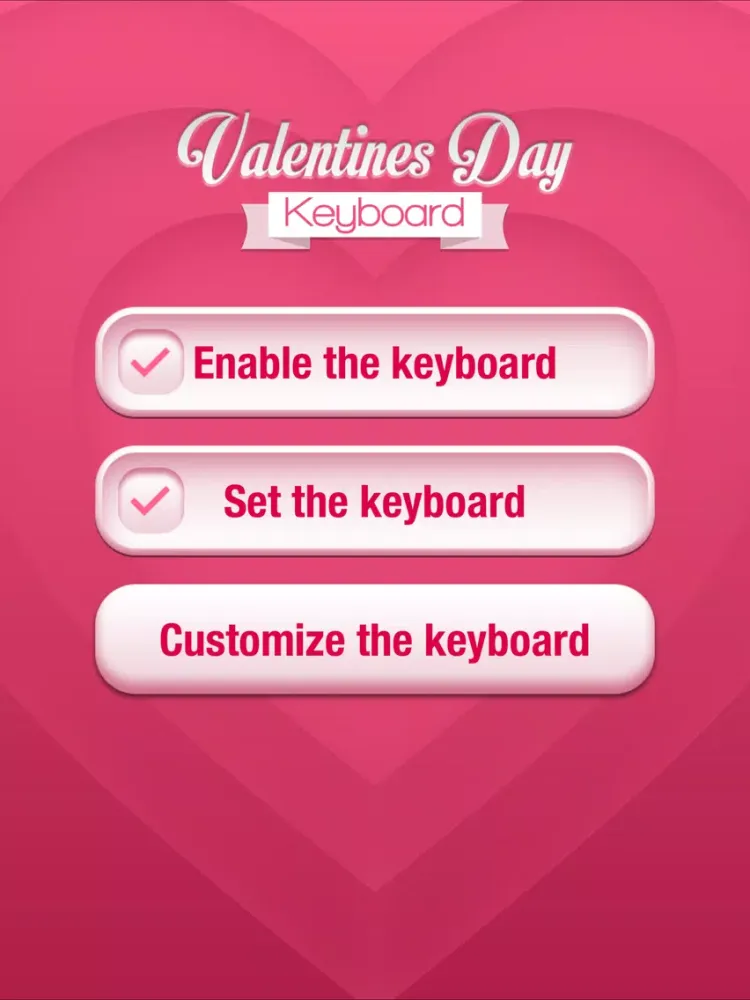 ภาพหน้าจอของ Valentine's Day Keyboard Theme iPad 