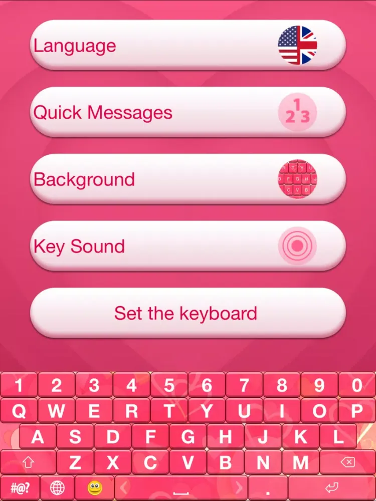 ภาพหน้าจอของ Valentine's Day Keyboard Theme iPad 