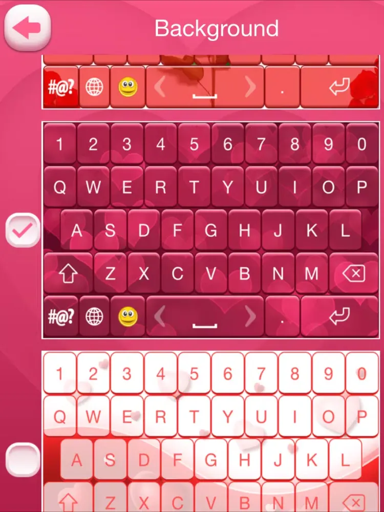 ภาพหน้าจอของ Valentine's Day Keyboard Theme iPad 