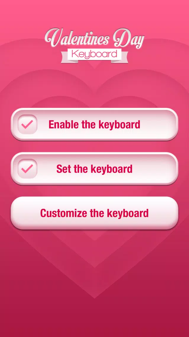Valentine's Day Keyboard Theme Screenshots