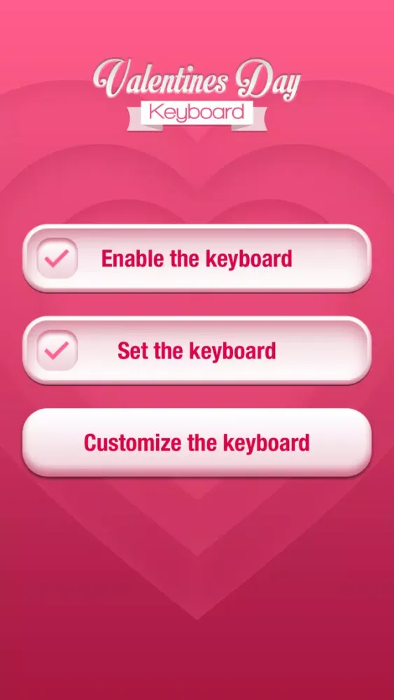 ภาพหน้าจอของ Valentine's Day Keyboard Theme