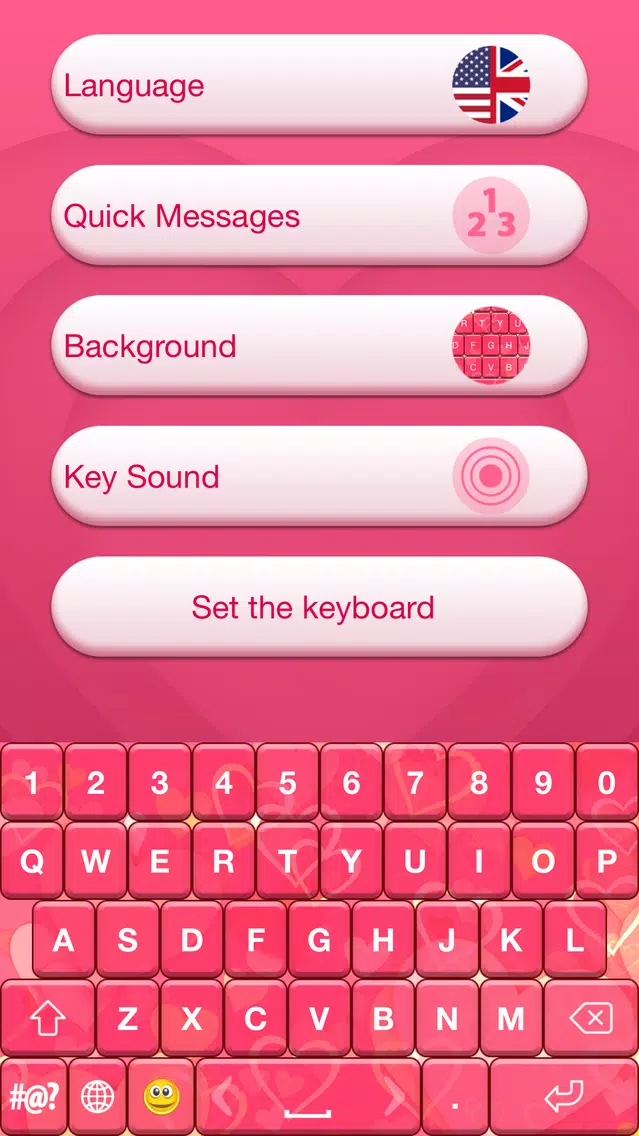 Valentine's Day Keyboard Theme Screenshots
