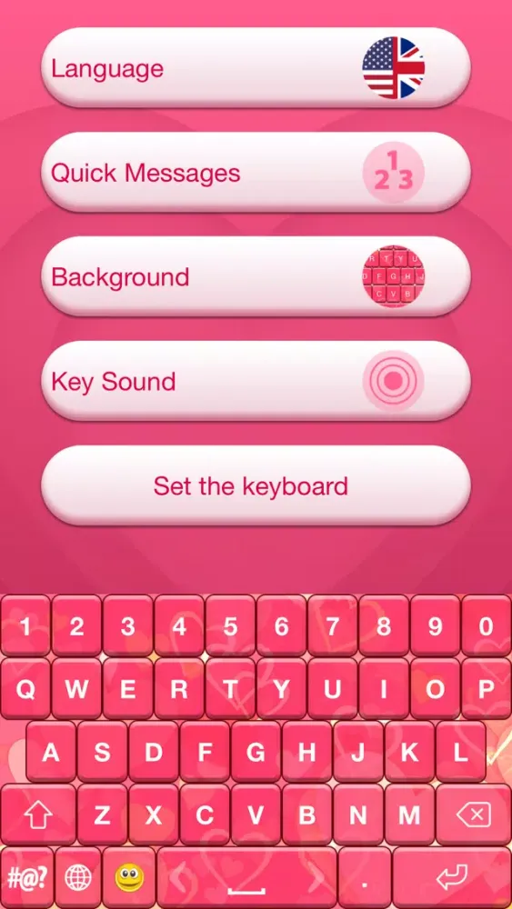 ภาพหน้าจอของ Valentine's Day Keyboard Theme