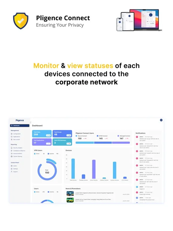 Secure Business Connect iPad  Screenshots