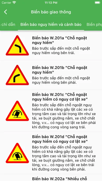 Capturas de tela do Ôn thi bằng lái