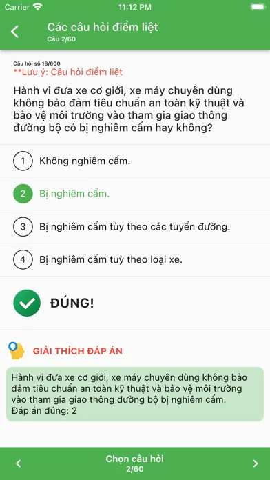 Capturas de tela do Ôn thi bằng lái