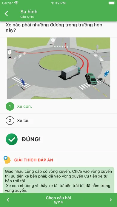 Capturas de tela do Ôn thi bằng lái