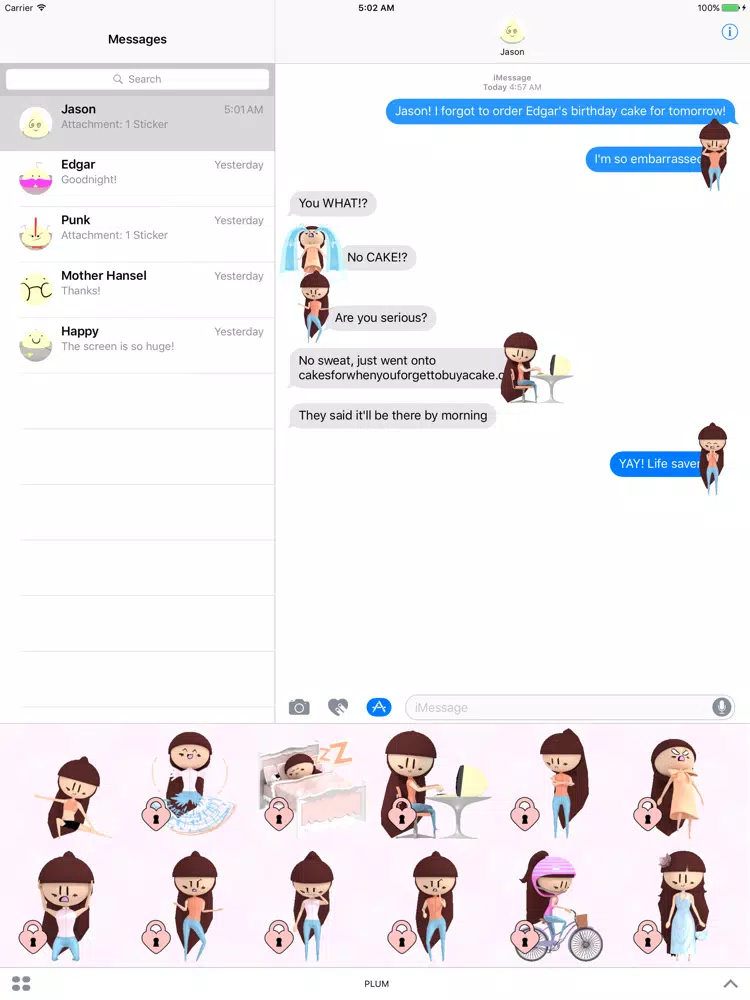 PLUM Animated Stickers iPad  স্ক্রিনশট