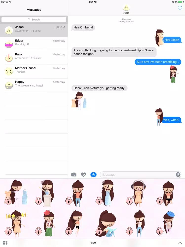 PLUM Animated Stickers iPad  স্ক্রিনশট