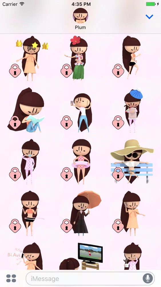 PLUM Animated Stickers স্ক্রিনশট