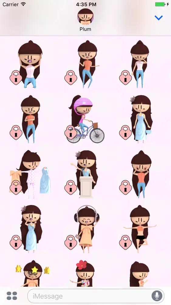 Tangkapan layar PLUM Animated Stickers